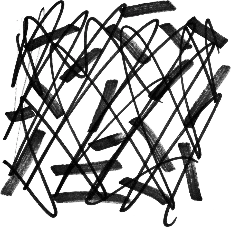 趣味手绘手写涂鸦马克笔字母箭头标记符号图形PNG免抠PS设计素材【064】